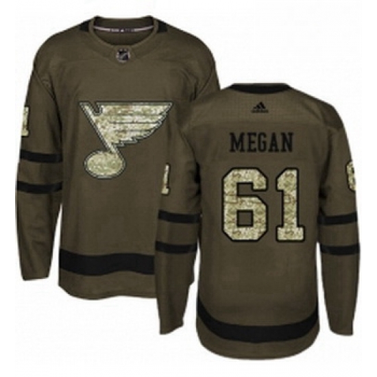 Youth Adidas St Louis Blues 61 Wade Megan Premier Green Salute to Service NHL Jersey Youth Adidas St Louis Blues 61 Wade Megan Premier Green Salute to Service NHL Jersey