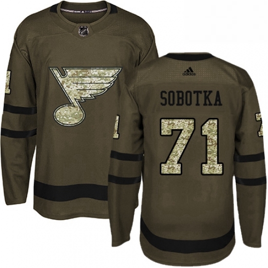 Youth Adidas St Louis Blues 71 Vladimir Sobotka Premier Green Salute to Service NHL Jersey Youth Adidas St Louis Blues 71 Vladimir Sobotka Premier Green Salute to Service NHL Jersey