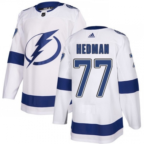 Men Adidas Tampa Bay Lightning 77 Victor Hedman Premier White Home NHL Jersey Men Adidas Tampa Bay Lightning 77 Victor Hedman Premier White Home NHL Jersey