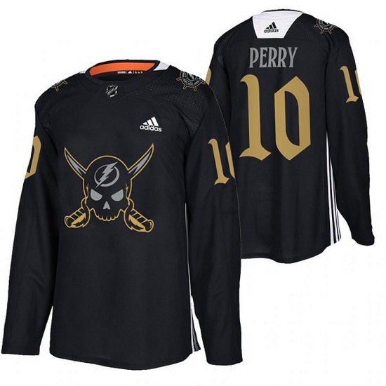 Men Tampa Bay Lightning 10 Corey Perry Black Gasparilla Inspired Pirate Themed Warmup Stitched jersey Men Tampa Bay Lightning 10 Corey Perry Black Gasparilla Inspired Pirate Themed Warmup Stitched jersey