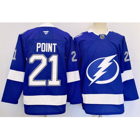 Men Tampa Bay Lightning 21 Brayden Point 2024 25 Blue Stitched Jersey Men Tampa Bay Lightning 21 Brayden Point 2024 25 Blue Stitched Jersey