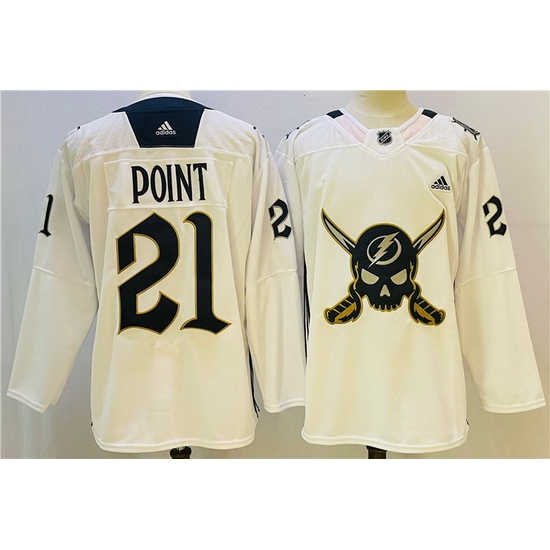 Men Tampa Bay Lightning 21 Brayden Point White Stitched Jersey Men Tampa Bay Lightning 21 Brayden Point White Stitched Jersey