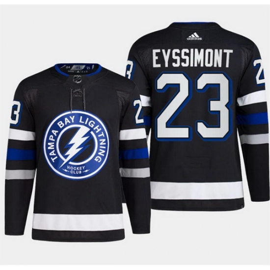 Men Tampa Bay Lightning 23 Michael Eyssimont Black Alternate Premier Breakaway Stitched Jersey Men Tampa Bay Lightning 23 Michael Eyssimont Black Alternate Premier Breakaway Stitched Jersey