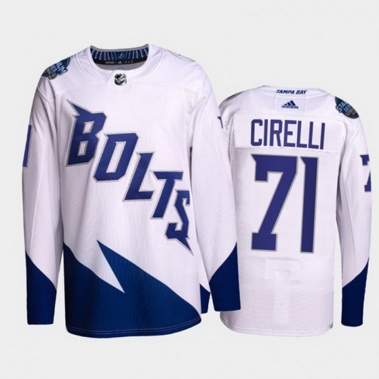 Men Tampa Bay Lightning 2371 Anthony Cirelli 2022 White Stadium Series Breakaway Stitched jersey Men Tampa Bay Lightning 2371 Anthony Cirelli 2022 White Stadium Series Breakaway Stitched jersey