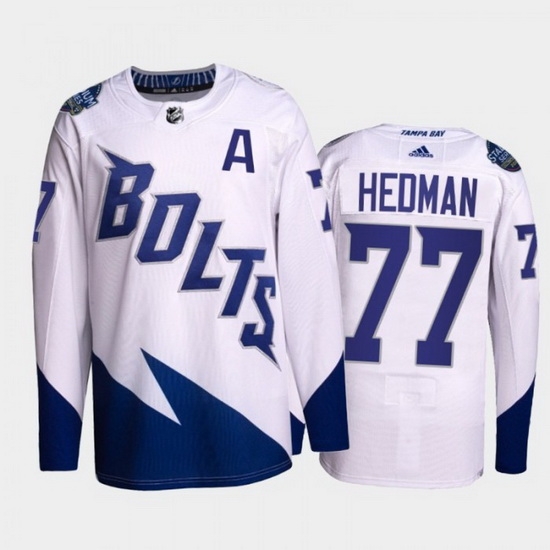 Men Tampa Bay Lightning 2377 Victor Hedman 2022 White Stadium Series Breakaway Stitched jersey Men Tampa Bay Lightning 2377 Victor Hedman 2022 White Stadium Series Breakaway Stitched jersey