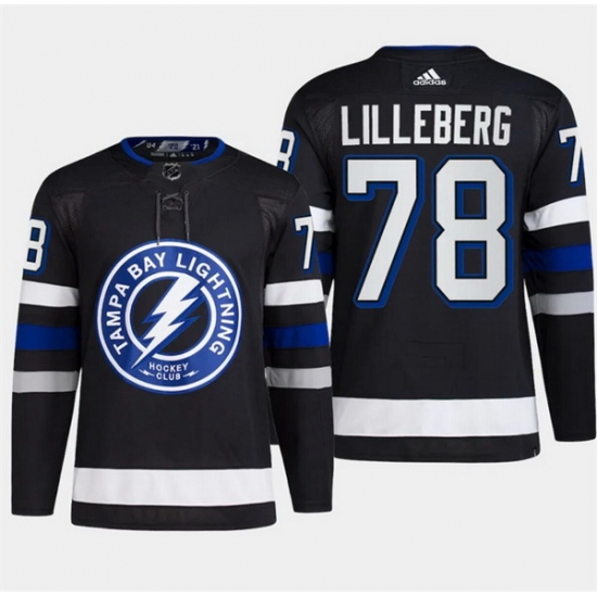 Men Tampa Bay Lightning 78 Emil Martinsen Lilleberg Black Alternate Premier Breakaway Stitched Jersey Men Tampa Bay Lightning 78 Emil Martinsen Lilleberg Black Alternate Premier Breakaway Stitched Jersey