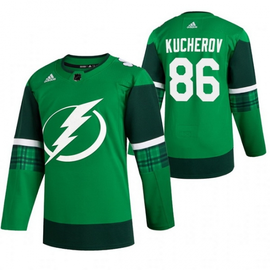 Men Tampa Bay Lightning 86 Nikita Kucherov Green 2020 Adidas Jersey Men Tampa Bay Lightning 86 Nikita Kucherov Green 2020 Adidas Jersey