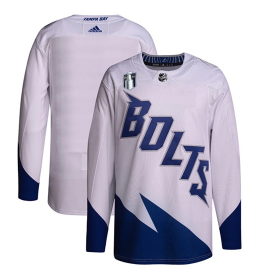Men Tampa Bay Lightning Blank 2022 White Stanley Cup Final Patch Stitched Jersey Men Tampa Bay Lightning Blank 2022 White Stanley Cup Final Patch Stitched Jersey