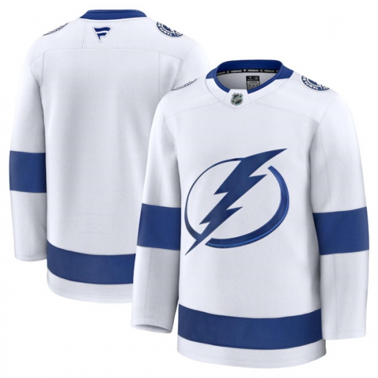 Men Tampa Bay Lightning Blank White 2024 25 Away Stitched Hockey Jersey Men Tampa Bay Lightning Blank White 2024 25 Away Stitched Hockey Jersey
