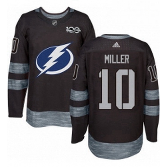 Mens Adidas Tampa Bay Lightning 10 JT Miller Authentic Black 1917 2017 100th Anniversary NHL Jersey Mens Adidas Tampa Bay Lightning 10 JT Miller Authentic Black 1917 2017 100th Anniversary NHL Jersey