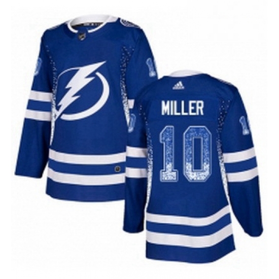 Mens Adidas Tampa Bay Lightning 10 JT Miller Authentic Blue Drift Fashion NHL Jersey Mens Adidas Tampa Bay Lightning 10 JT Miller Authentic Blue Drift Fashion NHL Jersey