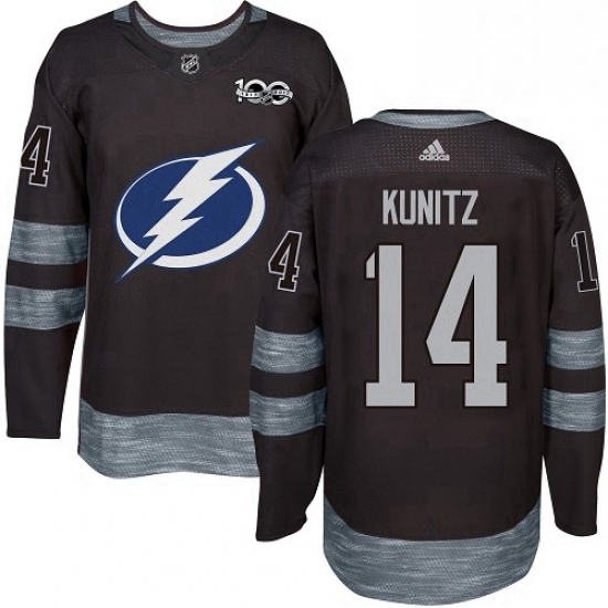 Mens Adidas Tampa Bay Lightning 14 Chris Kunitz Authentic Black 1917 2017 100th Anniversary NHL Jersey Mens Adidas Tampa Bay Lightning 14 Chris Kunitz Authentic Black 1917 2017 100th Anniversary NHL Jersey