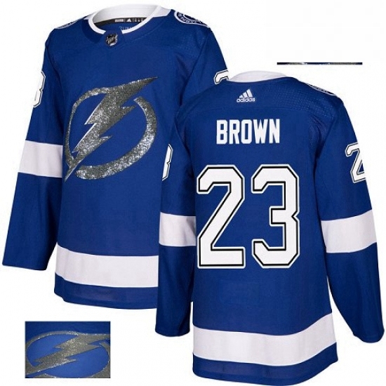 Mens Adidas Tampa Bay Lightning 23 JT Brown Authentic Royal Blue Fashion Gold NHL Jersey Mens Adidas Tampa Bay Lightning 23 JT Brown Authentic Royal Blue Fashion Gold NHL Jersey