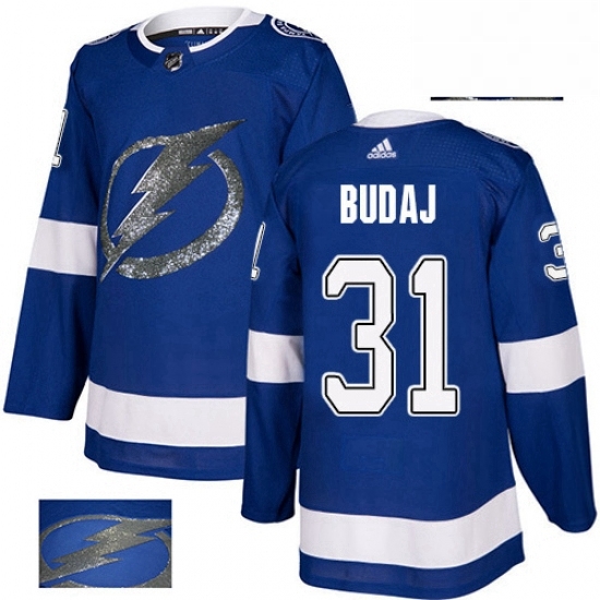 Mens Adidas Tampa Bay Lightning 31 Peter Budaj Authentic Royal Blue Fashion Gold NHL Jersey Mens Adidas Tampa Bay Lightning 31 Peter Budaj Authentic Royal Blue Fashion Gold NHL Jersey