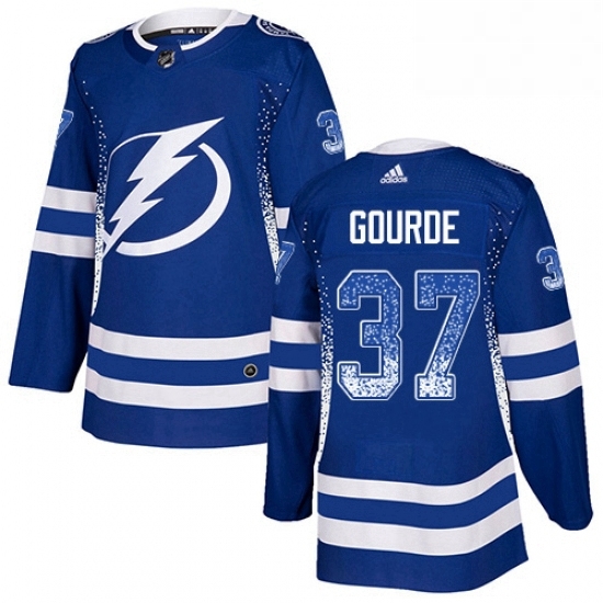 Mens Adidas Tampa Bay Lightning 37 Yanni Gourde Authentic Blue Drift Fashion NHL Jersey Mens Adidas Tampa Bay Lightning 37 Yanni Gourde Authentic Blue Drift Fashion NHL Jersey