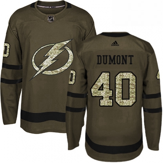 Mens Adidas Tampa Bay Lightning 40 Gabriel Dumont Authentic Green Salute to Service NHL Jersey Mens Adidas Tampa Bay Lightning 40 Gabriel Dumont Authentic Green Salute to Service NHL Jersey
