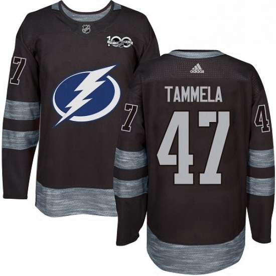 Mens Adidas Tampa Bay Lightning 47 Jonne Tammela Authentic Black 1917 2017 100th Anniversary NHL Jersey Mens Adidas Tampa Bay Lightning 47 Jonne Tammela Authentic Black 1917 2017 100th Anniversary NHL Jersey