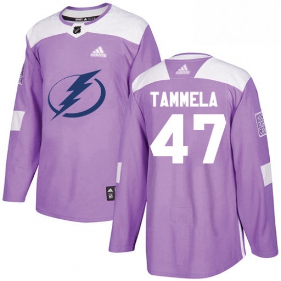 Mens Adidas Tampa Bay Lightning 47 Jonne Tammela Authentic Purple Fights Cancer Practice NHL Jersey Mens Adidas Tampa Bay Lightning 47 Jonne Tammela Authentic Purple Fights Cancer Practice NHL Jersey