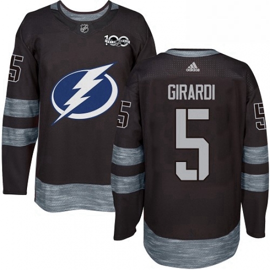 Mens Adidas Tampa Bay Lightning 5 Dan Girardi Authentic Black 1917 2017 100th Anniversary NHL Jersey Mens Adidas Tampa Bay Lightning 5 Dan Girardi Authentic Black 1917 2017 100th Anniversary NHL Jersey