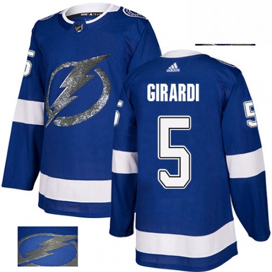 Mens Adidas Tampa Bay Lightning 5 Dan Girardi Authentic Royal Blue Fashion Gold NHL Jersey Mens Adidas Tampa Bay Lightning 5 Dan Girardi Authentic Royal Blue Fashion Gold NHL Jersey