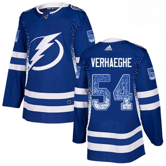 Mens Adidas Tampa Bay Lightning 54 Carter Verhaeghe Authentic Blue Drift Fashion NHL Jersey Mens Adidas Tampa Bay Lightning 54 Carter Verhaeghe Authentic Blue Drift Fashion NHL Jersey