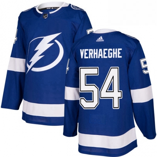 Mens Adidas Tampa Bay Lightning 54 Carter Verhaeghe Authentic Royal Blue Home NHL Jersey Mens Adidas Tampa Bay Lightning 54 Carter Verhaeghe Authentic Royal Blue Home NHL Jersey