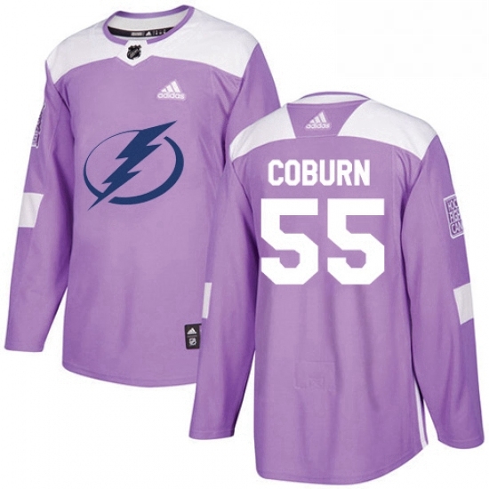 Mens Adidas Tampa Bay Lightning 55 Braydon Coburn Authentic Purple Fights Cancer Practice NHL Jersey Mens Adidas Tampa Bay Lightning 55 Braydon Coburn Authentic Purple Fights Cancer Practice NHL Jersey