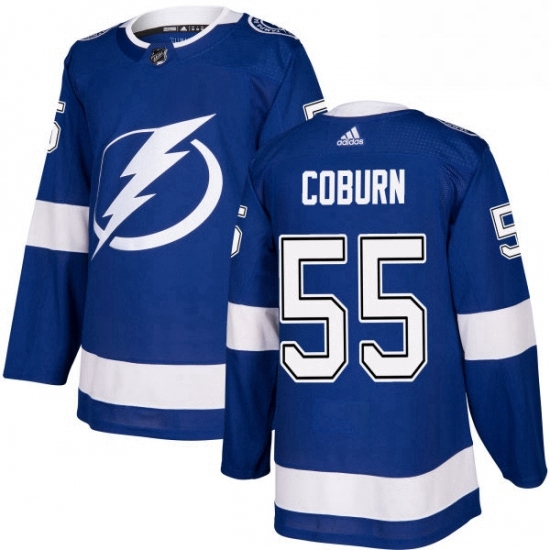 Mens Adidas Tampa Bay Lightning 55 Braydon Coburn Premier Royal Blue Home NHL Jersey Mens Adidas Tampa Bay Lightning 55 Braydon Coburn Premier Royal Blue Home NHL Jersey