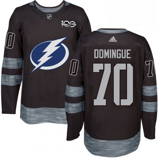 Mens Adidas Tampa Bay Lightning 70 Louis Domingue Authentic Black 1917 2017 100th Anniversary NHL Jerse Mens Adidas Tampa Bay Lightning 70 Louis Domingue Authentic Black 1917 2017 100th Anniversary NHL Jerse