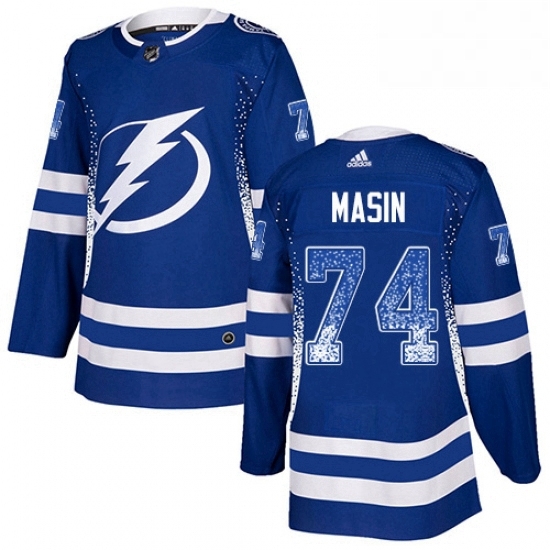 Mens Adidas Tampa Bay Lightning 74 Dominik Masin Authentic Blue Drift Fashion NHL Jersey Mens Adidas Tampa Bay Lightning 74 Dominik Masin Authentic Blue Drift Fashion NHL Jersey
