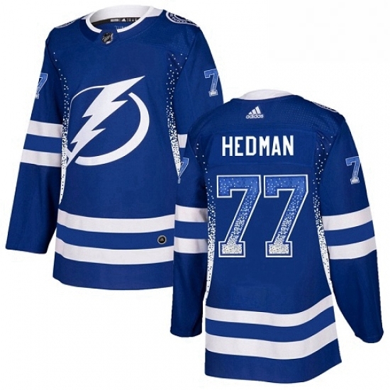 Mens Adidas Tampa Bay Lightning 77 Victor Hedman Authentic Blue Drift Fashion NHL Jersey Mens Adidas Tampa Bay Lightning 77 Victor Hedman Authentic Blue Drift Fashion NHL Jersey