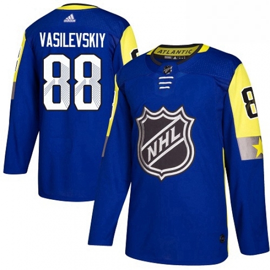 Mens Adidas Tampa Bay Lightning 88 Andrei Vasilevskiy Authentic Royal Blue 2018 All Star Atlantic Division NHL Jersey Mens Adidas Tampa Bay Lightning 88 Andrei Vasilevskiy Authentic Royal Blue 2018 All Star Atlantic Division NHL Jersey
