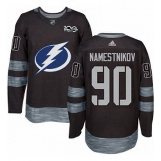Mens Adidas Tampa Bay Lightning 90 Vladislav Namestnikov Authentic Black 1917 2017 100th Anniversary NHL Jersey Mens Adidas Tampa Bay Lightning 90 Vladislav Namestnikov Authentic Black 1917 2017 100th Anniversary NHL Jersey