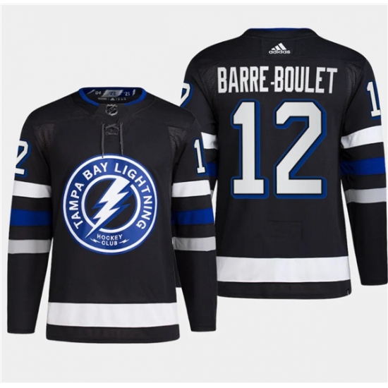 Men's Tampa Bay Lightning #12 Alex Barre-Boulet Black 2024 Stadium Series Stitched Jersey Men's Tampa Bay Lightning #12 Alex Barre-Boulet Black 2024 Stadium Series Stitched Jersey