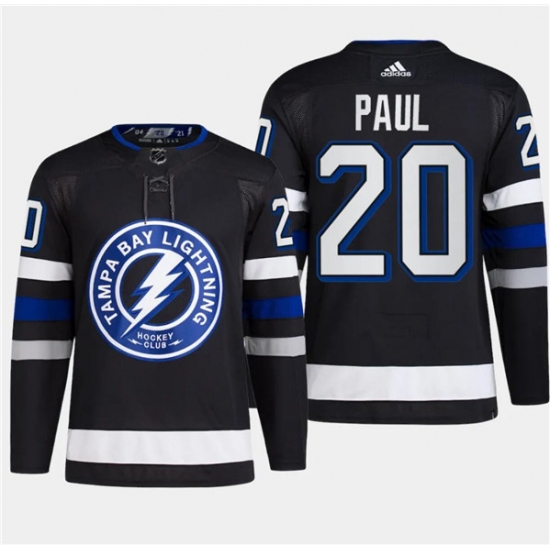 Men's Tampa Bay Lightning #20 Nicholas Paul Black 2024 Stadium Series Stitched Jersey Men's Tampa Bay Lightning #20 Nicholas Paul Black 2024 Stadium Series Stitched Jersey