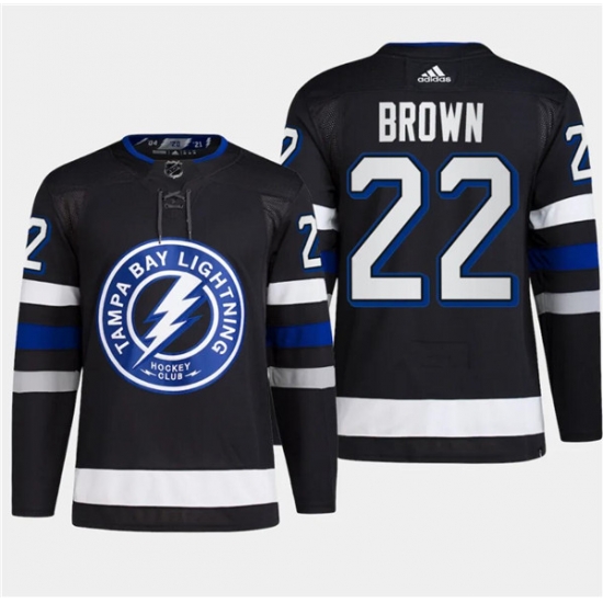 Men's Tampa Bay Lightning #22 Logan Brown Black 2024 Stadium Series Stitched Jersey Men's Tampa Bay Lightning #22 Logan Brown Black 2024 Stadium Series Stitched Jersey