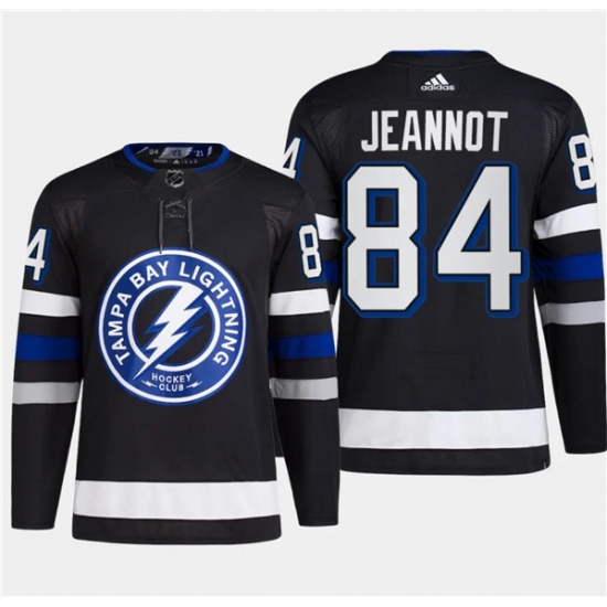 Men's Tampa Bay Lightning #84 Tanner Jeannot Black 2024 Stadium Series Stitched Jersey Men's Tampa Bay Lightning #84 Tanner Jeannot Black 2024 Stadium Series Stitched Jersey