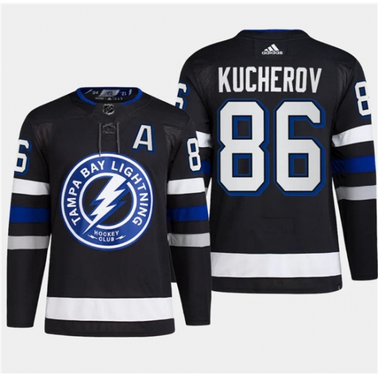 Men's Tampa Bay Lightning #86 Nikita Kucherov Black 2024 Stadium Series Stitched Jersey Men's Tampa Bay Lightning #86 Nikita Kucherov Black 2024 Stadium Series Stitched Jersey