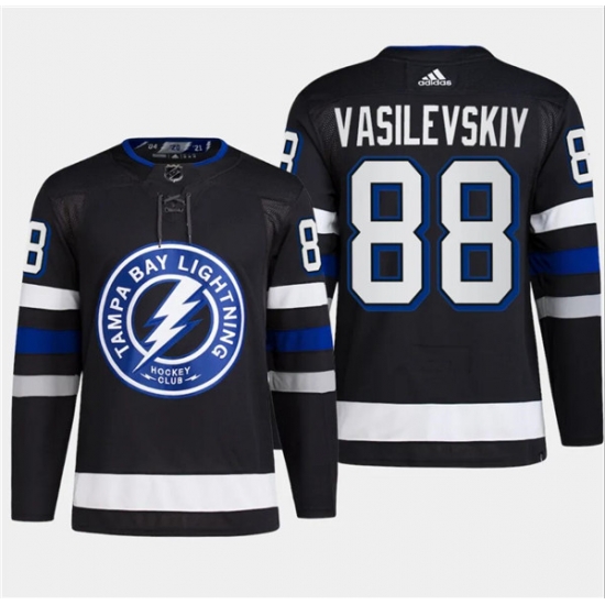 Men's Tampa Bay Lightning #88 Andrei Vasilevskiy Black 2024 Stadium Series Stitched Jersey Men's Tampa Bay Lightning #88 Andrei Vasilevskiy Black 2024 Stadium Series Stitched Jersey
