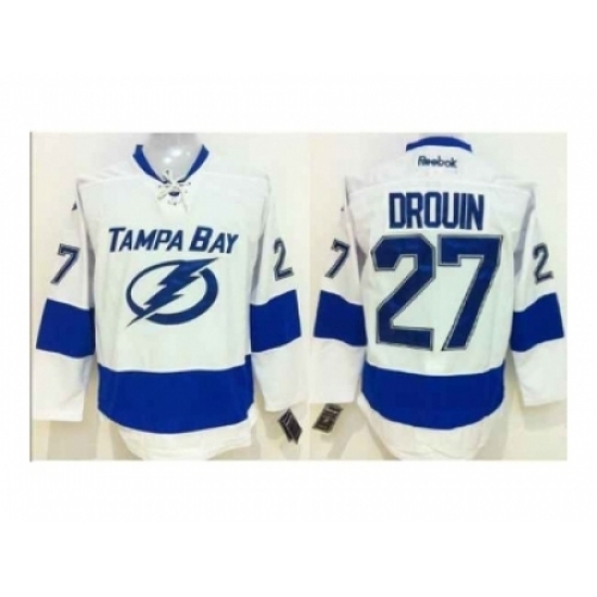 NHL Tampa Bay Lightning 27 Jonathan Drouin White Jersey NHL Tampa Bay Lightning 27 Jonathan Drouin White Jersey