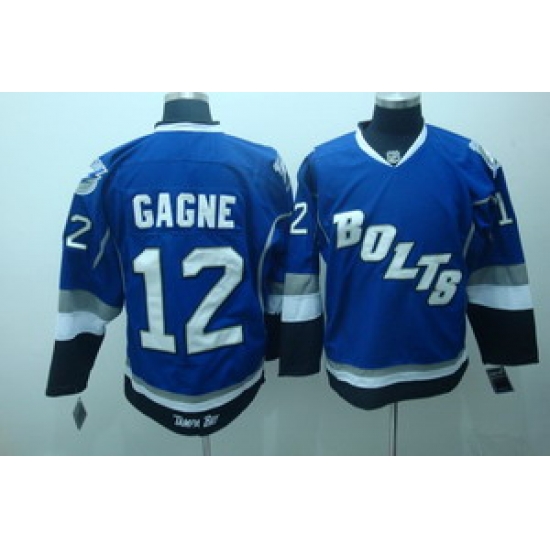Tampa Bay Lightning 12 Gagne blue jerseys bolts 2011 Tampa Bay Lightning 12 Gagne blue jerseys bolts 2011