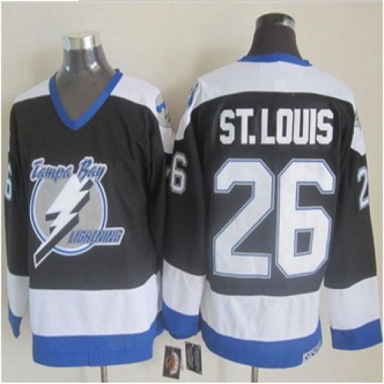 Tampa Bay Lightning #26 Martin St. Louis Black CCM Throwback Stitched NHL Jersey Tampa Bay Lightning #26 Martin St. Louis Black CCM Throwback Stitched NHL Jersey