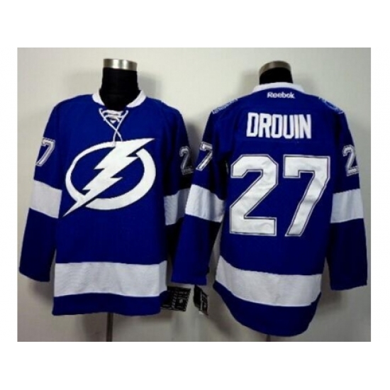 Tampa Bay Lightning #27 Jonathan Drouin Blue Stitched NHL Jersey Tampa Bay Lightning #27 Jonathan Drouin Blue Stitched NHL Jersey