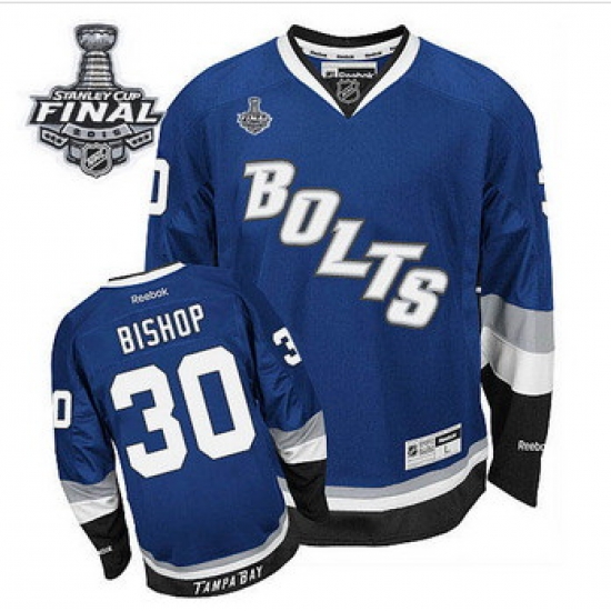 Tampa Bay Lightning #30 Ben Bishop Blue 2015 Stanley Cup Stitched NHL Jersey Tampa Bay Lightning #30 Ben Bishop Blue 2015 Stanley Cup Stitched NHL Jersey