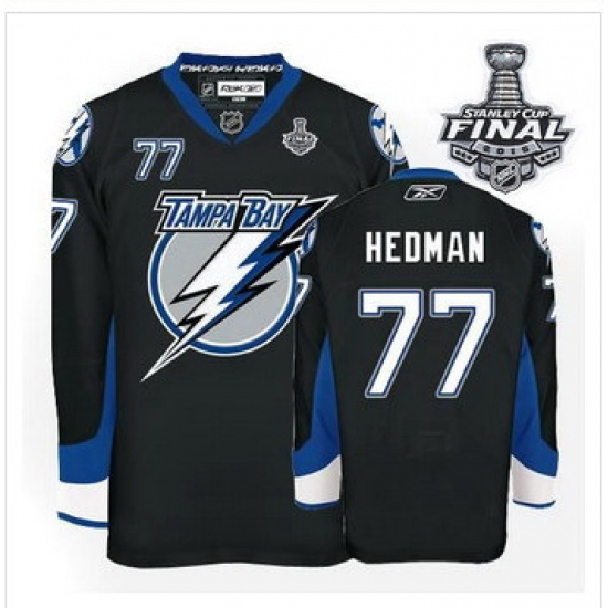 Tampa Bay Lightning #77 Victor Hedman Black 2015 Stanley Cup Stitched NHL Jersey Tampa Bay Lightning #77 Victor Hedman Black 2015 Stanley Cup Stitched NHL Jersey
