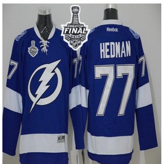 Tampa Bay Lightning #77 Victor Hedman Blue 2015 Stanley Cup Stitched NHL Jersey Tampa Bay Lightning #77 Victor Hedman Blue 2015 Stanley Cup Stitched NHL Jersey