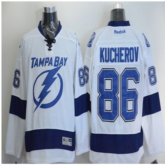 Tampa Bay Lightning #86 Nikita Kucherov White Stitched NHL Jersey Tampa Bay Lightning #86 Nikita Kucherov White Stitched NHL Jersey