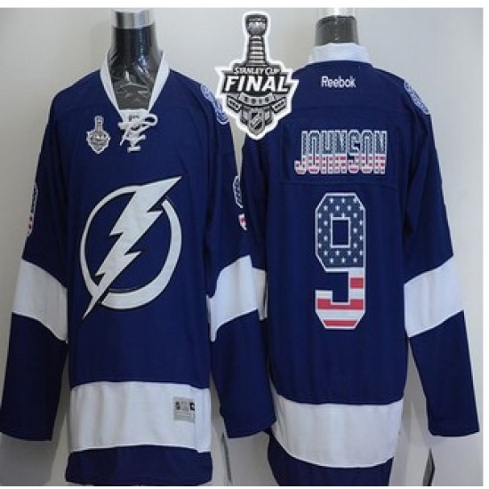 Tampa Bay Lightning #9 Tyler Johnson Blue USA Flag Fashion 2015 Stanley Cup Stitched NHL Jersey Tampa Bay Lightning #9 Tyler Johnson Blue USA Flag Fashion 2015 Stanley Cup Stitched NHL Jersey