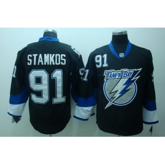 Tampa Bay Lightning 91 Steven Stamkos Black Jerseys Tampa Bay Lightning 91 Steven Stamkos Black Jerseys