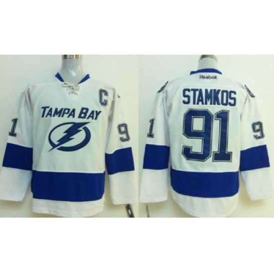 Tampa Bay Lightning 91 Steven Stamkos White NHL Hockey Jersey Tampa Bay Lightning 91 Steven Stamkos White NHL Hockey Jersey